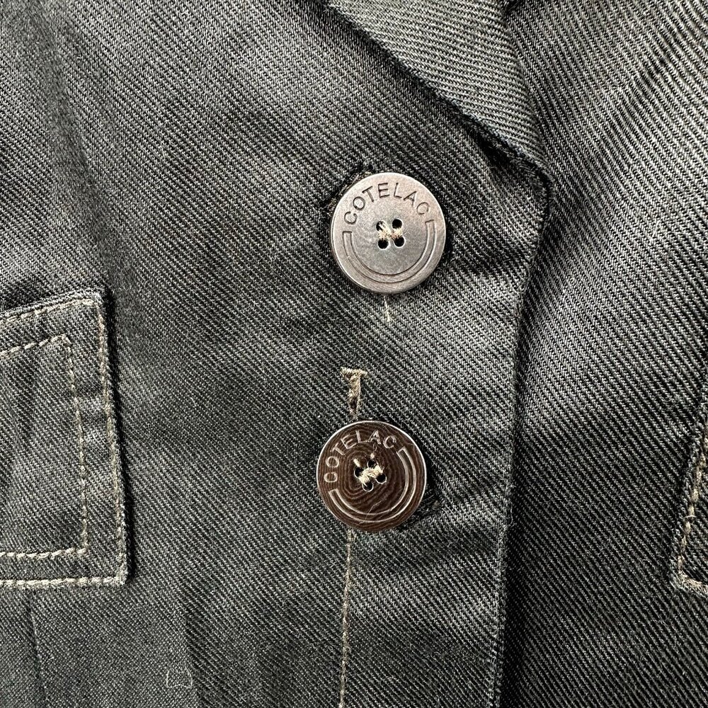 COTELAC jacket blazer black XS 1 100% bamboo two button lightweight casual - Picture 10 of 12